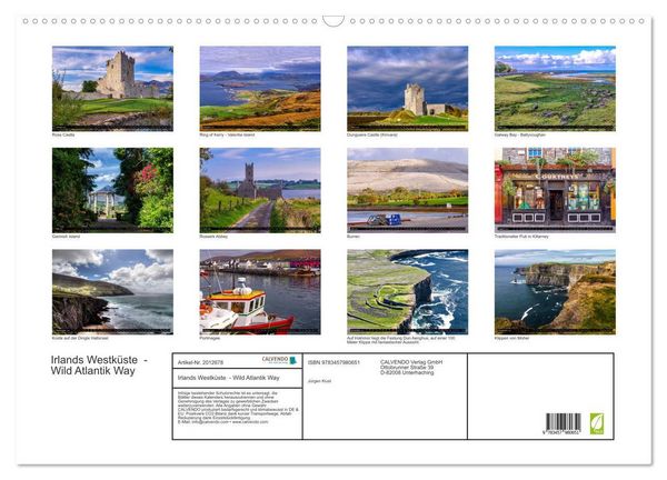 Produktbild: Irlands Westk&uuml;ste - Wild Atlantik Way (Wandkalender 2026 DIN A2 quer), CALVENDO Monatskalender