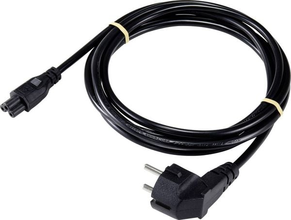 Sygonix SY-5043498 Notebook Netzkabel Schwarz 3.00m