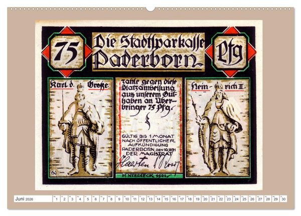 Produktbild: Gru&szlig; aus Paderborn (Wandkalender 2026 DIN A2 quer), CALVENDO Monatskalender
