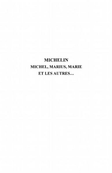 Produktbild: Michelin Michel,Marius,Marie &les autre