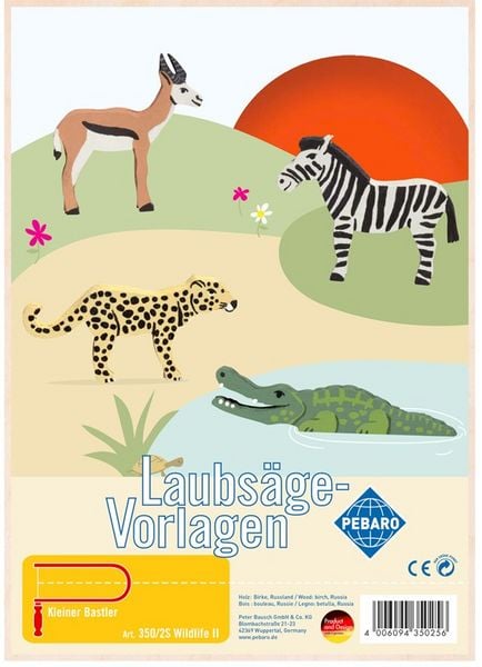 Produktbild: PEBARO 350/2S - Laubs&auml;gevorlage Wildlife II, 1 Platte, Gr&ouml;&szlig;e DIN A4