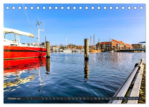 Produktbild: EMDEN maritime Seehafenstadt (Tischkalender 2026 DIN A5 quer), CALVENDO Monatskalender
