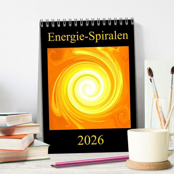 Produktbild: Energie-Spiralen 2026 (Tischkalender 2026 DIN A5 hoch), CALVENDO Monatskalender
