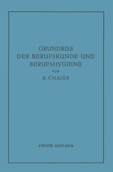 Produktbild: Grundriss der Berufskunde und Berufshygiene