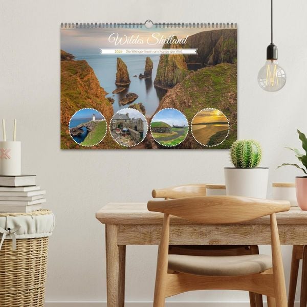 Produktbild: Wildes Shetland, die Wikinger-Inseln am Rande der Welt. (Wandkalender 2026 DIN A3 quer), CALVENDO Monatskalender