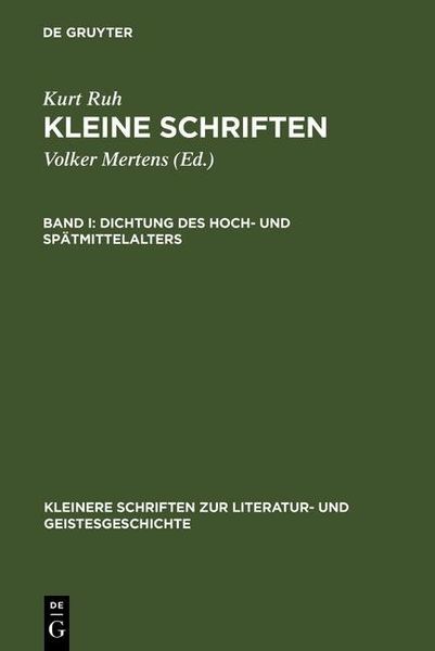 Produktbild: Dichtung des Hoch- und Sp&auml;tmittelalters