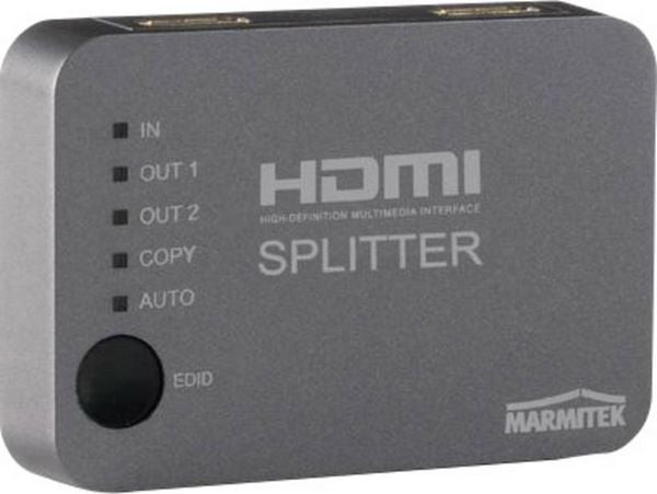 Produktbild: Marmitek Split 312 2 Port HDMI-Splitter 3D-Wiedergabe m&ouml;glich 3840 x 2160 Pixel Silber