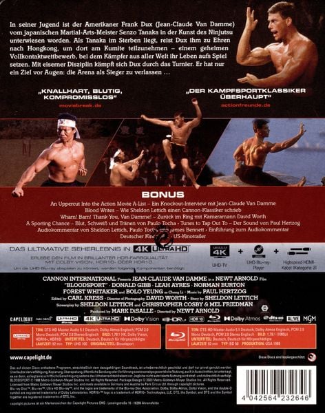 Produktbild: Bloodsport - Eine wahre Geschichte &ndash; im 2-Disc Limited SteelBook mit Quarterslip (4K Ultra HD) (+ Blu-ray)