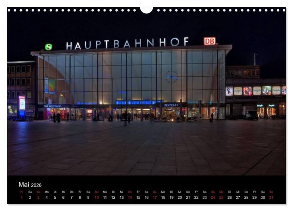 Produktbild: K&ouml;ln bei Nacht (Wandkalender 2026 DIN A3 quer), CALVENDO Monatskalender