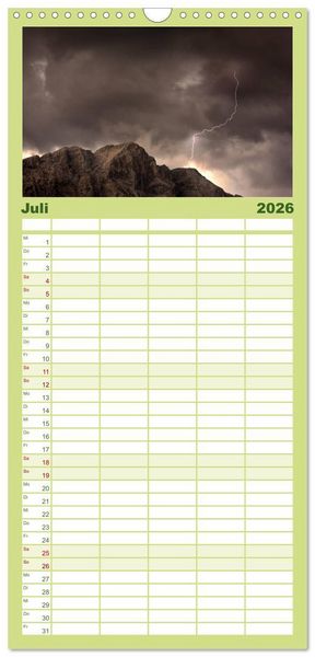 Produktbild: Familienplaner 2026 - Wild, Wild Places mit 5 Spalten (Wandkalender, 21 x 45 cm) CALVENDO