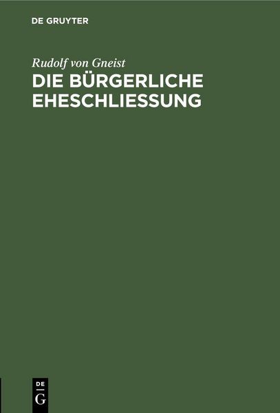 Produktbild: Die b&uuml;rgerliche Eheschlie&szlig;ung