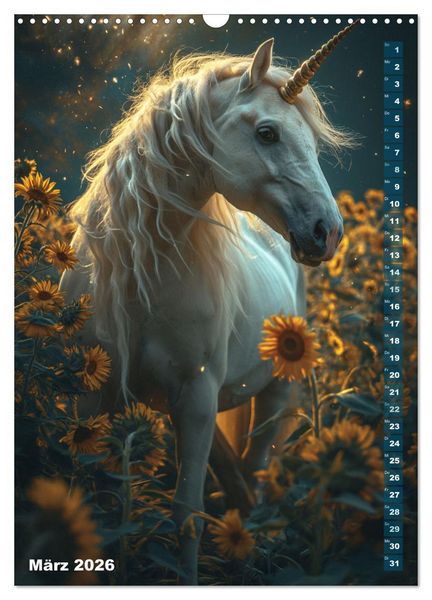 Produktbild: M&auml;rchenhafte Einhornreise - Ein Jahr voller Magie (Wandkalender 2026 DIN A3 hoch), CALVENDO Monatskalender