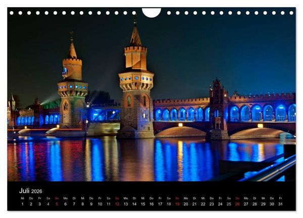 Produktbild: Berlin bei Nacht (Wandkalender 2026 DIN A4 quer), CALVENDO Monatskalender
