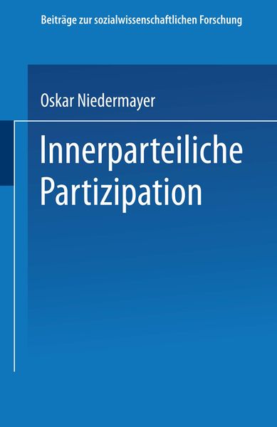 Produktbild: Innerparteiliche Partizipation