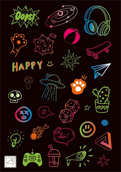 Produktbild: Neon-Sticker