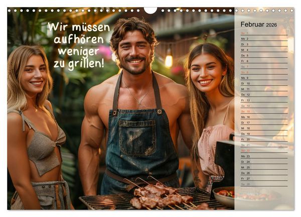 Produktbild: Lieblingshobby Grillen (Wandkalender 2026 DIN A3 quer), CALVENDO Monatskalender