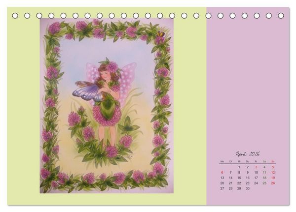 Produktbild: Blumen Elfen (Tischkalender 2026 DIN A5 quer), CALVENDO Monatskalender