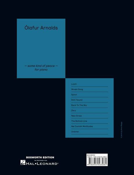 Produktbild: &Oacute;lafur Arnalds: Some Kind Of Peace - For Piano