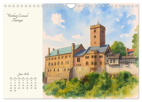Produktbild: Historische Deutsche Wahrzeichen (Wandkalender 2026 DIN A4 quer), CALVENDO Monatskalender