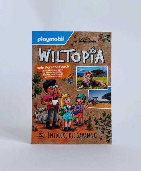 Produktbild: PLAYMOBIL Wiltopia. Entdecke die Savanne! Dein Forscherbuch voller kniffliger Rätsel, spannender Fakten, kleiner Experimente und vielem mehr!