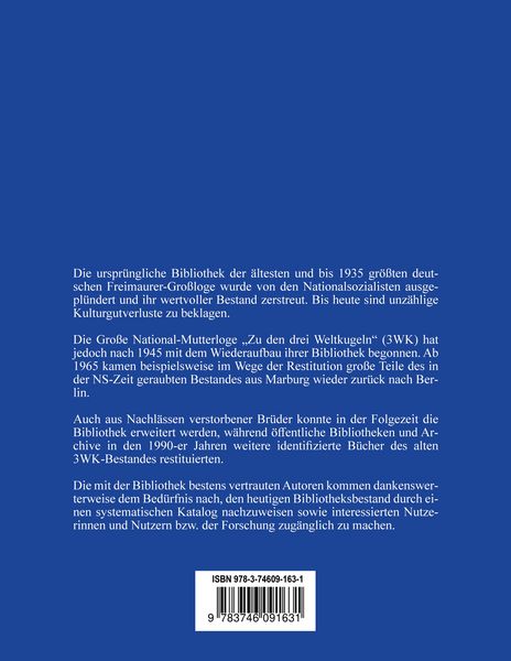 Produktbild: Katalog der Bibliothek der Gro&szlig;en National-Mutterloge "Zu den drei Weltkugeln"