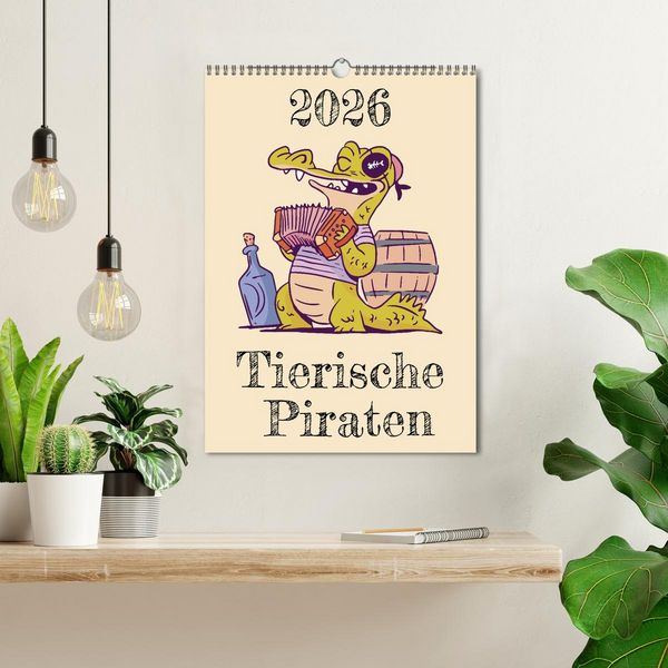 Produktbild: Tierische Piraten (Wandkalender 2026 DIN A3 hoch), CALVENDO Monatskalender