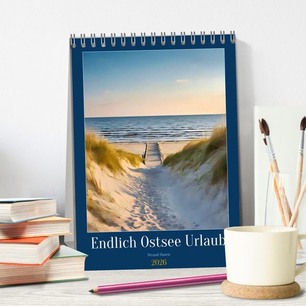 Produktbild: Endlich Ostsee Urlaub (Tischkalender 2026 DIN A5 hoch), CALVENDO Monatskalender