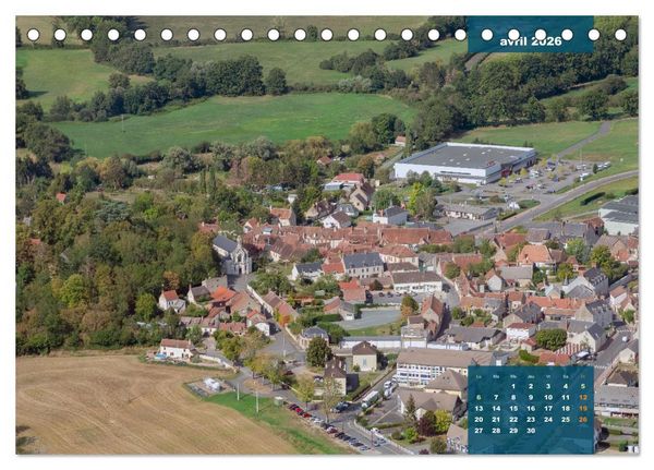 Produktbild: Le Berry secret, le Cher vu du ciel (Calendrier de bureau 2026 DIN A5 vertical), CALVENDO calendrier mensuel