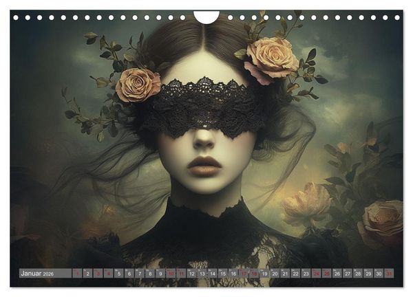 Produktbild: Sehnsucht hinter Seide (Wandkalender 2026 DIN A4 quer), CALVENDO Monatskalender