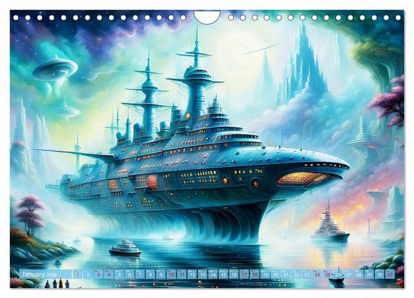 Produktbild: Gigantic ships - Journey into the future (Wall Calendar 2026 DIN A4 landscape), CALVENDO 12 Month Wall Calendar