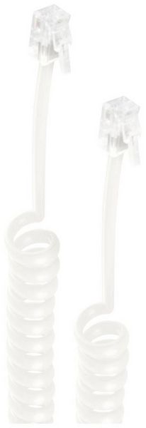 Produktbild: Shiverpeaks Telefonh&ouml;rer Anschlusskabel [1x RJ10-Stecker 4p4c - 1x RJ10-Stecker 4p4c] vergoldete Steckkontakte 2 m Wei&szlig;
