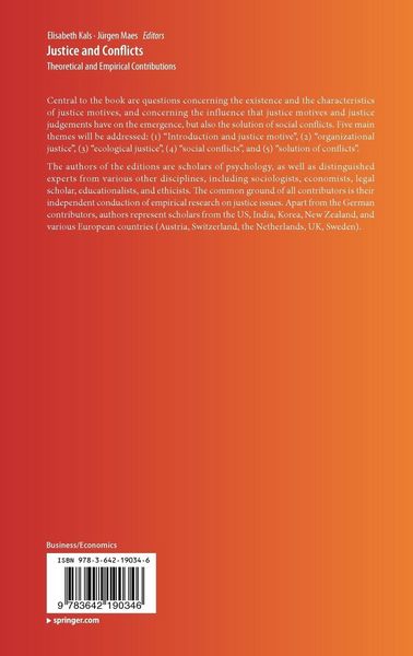 Produktbild: Justice and Conflicts