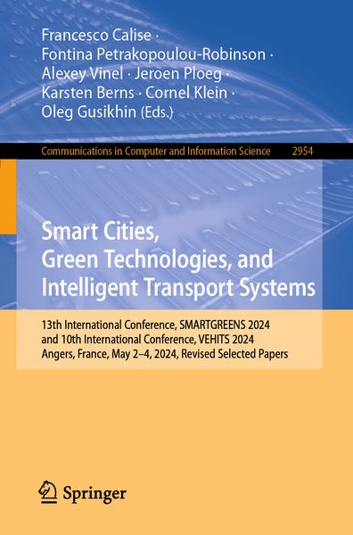 Produktbild: Smart Cities, Green Technologies, and Intelligent Transport Systems