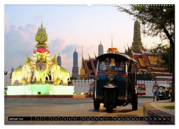Produktbild: Bangkok: West trifft Fernost (Wandkalender 2026 DIN A2 quer), CALVENDO Monatskalender