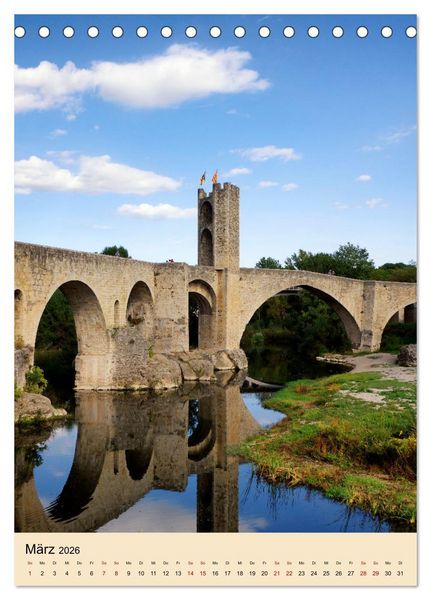 Produktbild: Besal&uacute; - Mittelalter im Hinterland der Costa Brava (Tischkalender 2026 DIN A5 hoch), CALVENDO Monatskalender