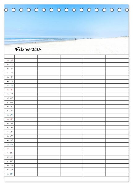Produktbild: JUIST - DIE NORDSEEINSEL (Tischkalender 2026 DIN A5 hoch), CALVENDO Monatskalender