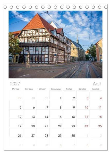 Produktbild: Tischplaner 2027 - Halberstadt Altstadtarchitektur unweit des Harzes (A5 Tischkalender zum Aufstellen) CALVENDO