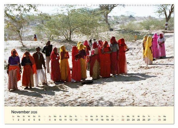Produktbild: Alltagsleben in Indien (hochwertiger Premium Wandkalender 2026 DIN A2 quer), Kunstdruck in Hochglanz