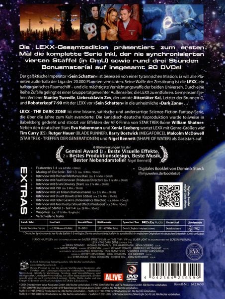 Produktbild: Lexx - The Dark Zone - Komplettbox (Alle 4 Staffeln) [20 DVDs]