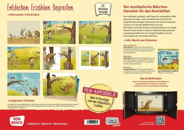 Produktbild: Peter und der Wolf. Ein musikalisches Märchen von Sergej Prokofjew. Kamishibai Bildkartenset