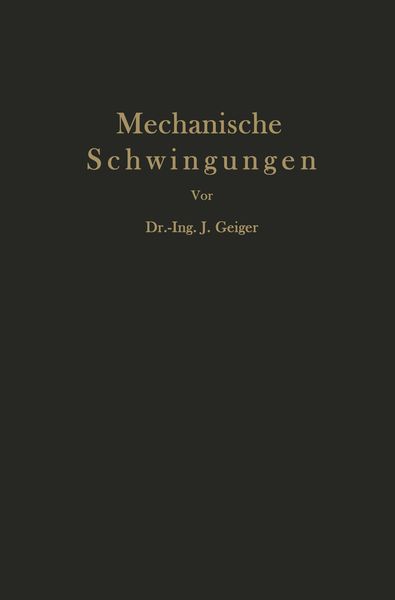 Produktbild: Mechanische Schwingungen und ihre Messung