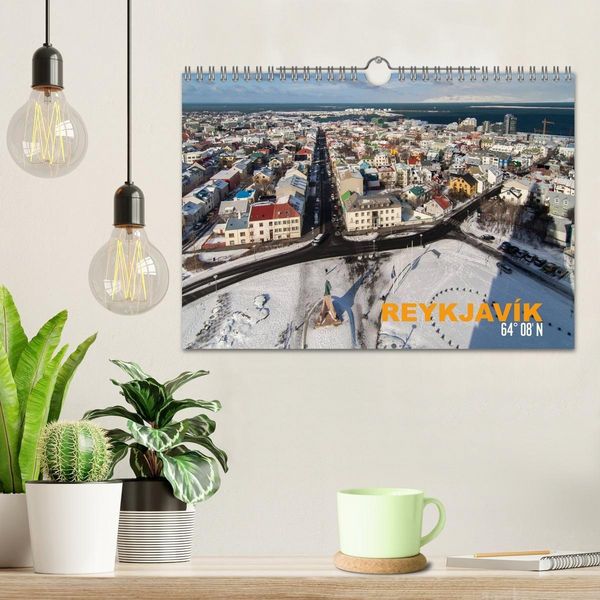 Produktbild: Reykjav&igrave;k 64&deg; 08' N (Wandkalender 2027 DIN A4 quer), CALVENDO Monatskalender