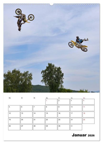 Produktbild: Motocross Terminplaner (hochwertiger Premium Wandkalender 2026 DIN A2 hoch), Kunstdruck in Hochglanz
