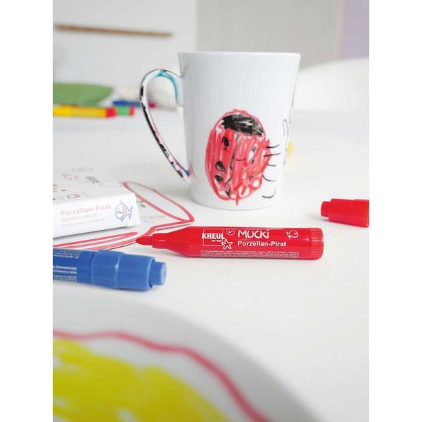 Produktbild: KREUL MUCKI Porzellan-Pirat Porzellanmalstift 5er Set