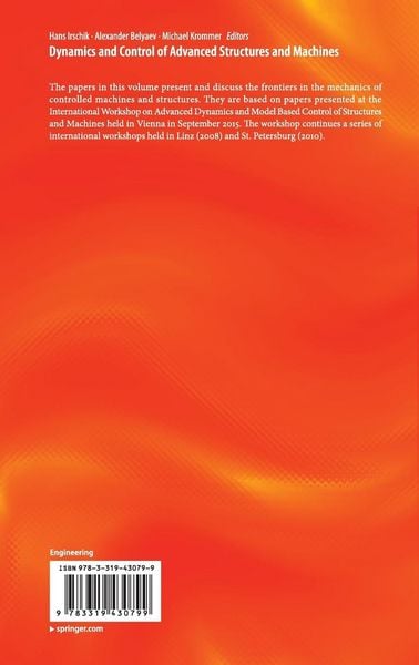 Produktbild: Dynamics and Control of Advanced Structures and Machines
