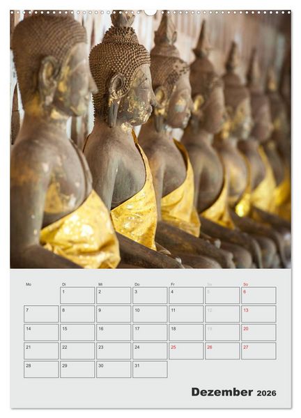 Produktbild: BUDDHA - Das sanfte L&auml;cheln (Wandkalender 2026 DIN A2 hoch), CALVENDO Monatskalender