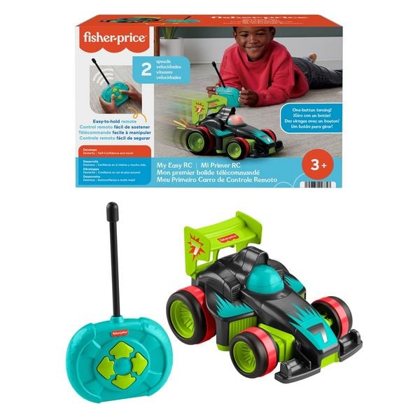 Fisher-Price Fernlenkflitzer Spielzeug für Kindergartenkinder, Auto mit Fernbedienung für Kinder ab 3 Jahren