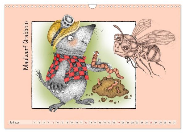 Produktbild: Kater Mizzimo und seine Freunde (Wandkalender 2026 DIN A3 quer), CALVENDO Monatskalender