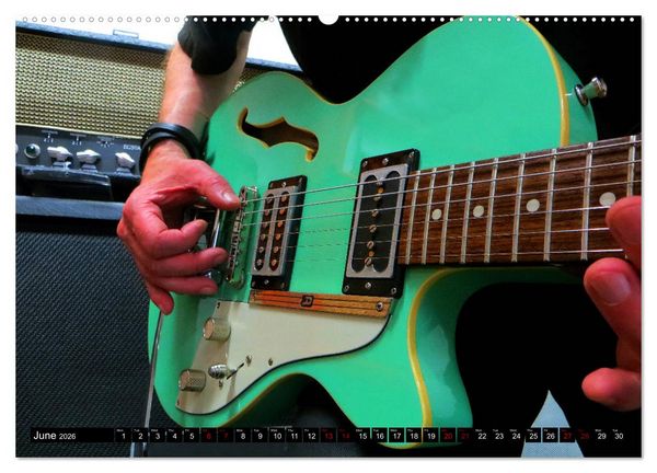 Produktbild: Guitars and Amps - Let's Rock (High Quality Premium Wall Calendar 2026 DIN A2 landscape),CALVENDO 12 Month Wall Calendar