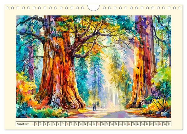 Produktbild: USA Impressionen. Zwischen Metropolen und Nationalparks (Wandkalender 2027 DIN A4 quer), CALVENDO Monatskalender